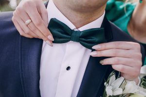 butterflies on the wedding jacket